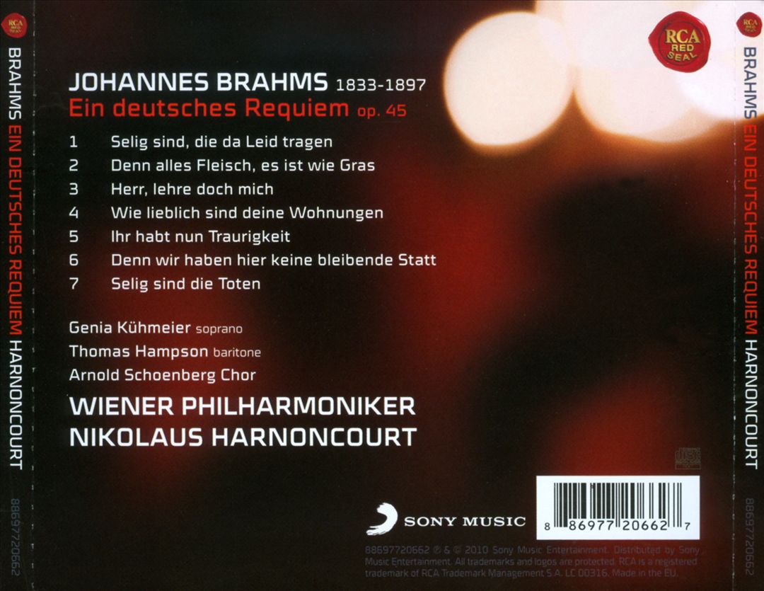 Brahms: Ein deutsches Requiem cover art