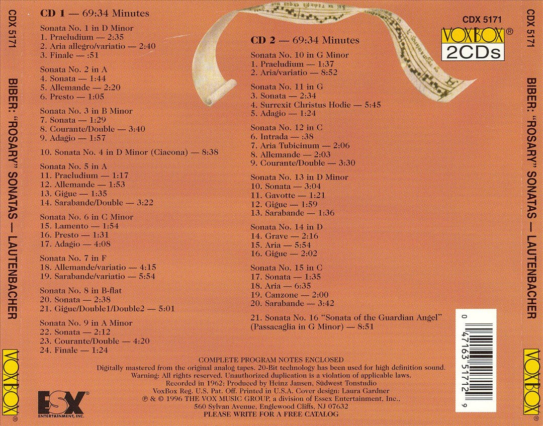 Biber: Rosary Sonatas cover art