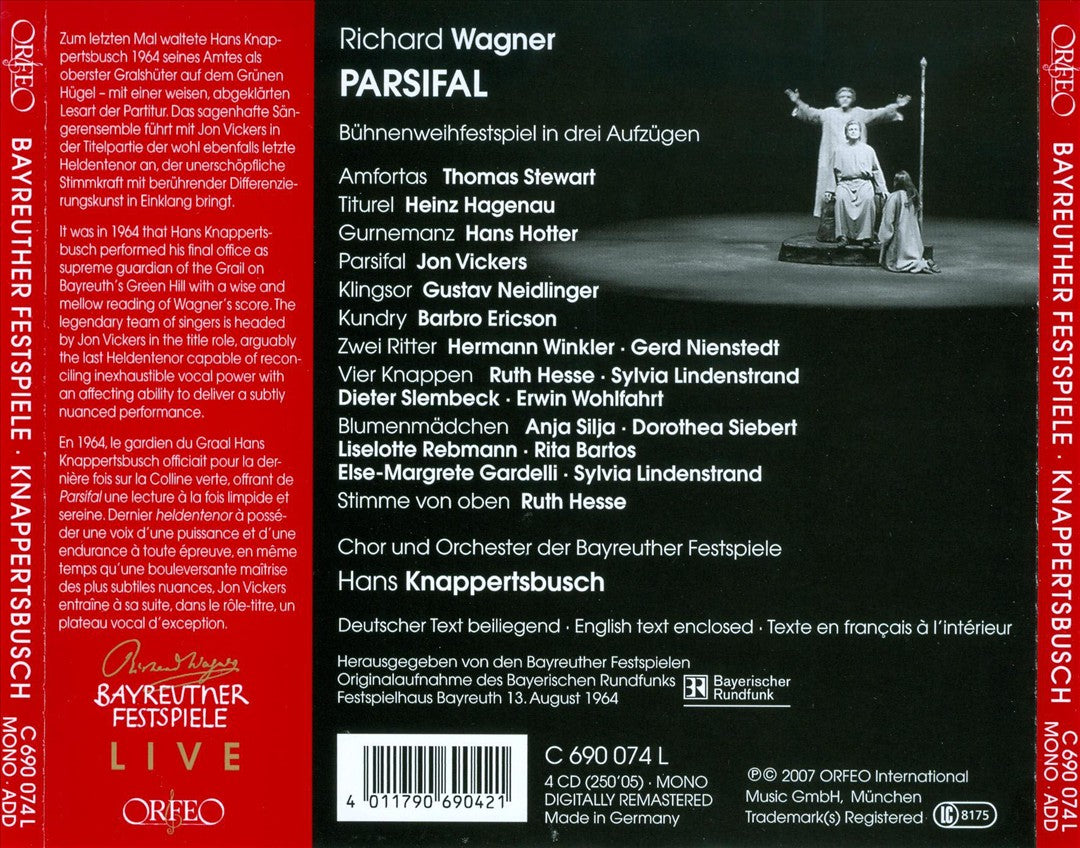 Wagner: Parsifal [Bayreuth 1964] cover art