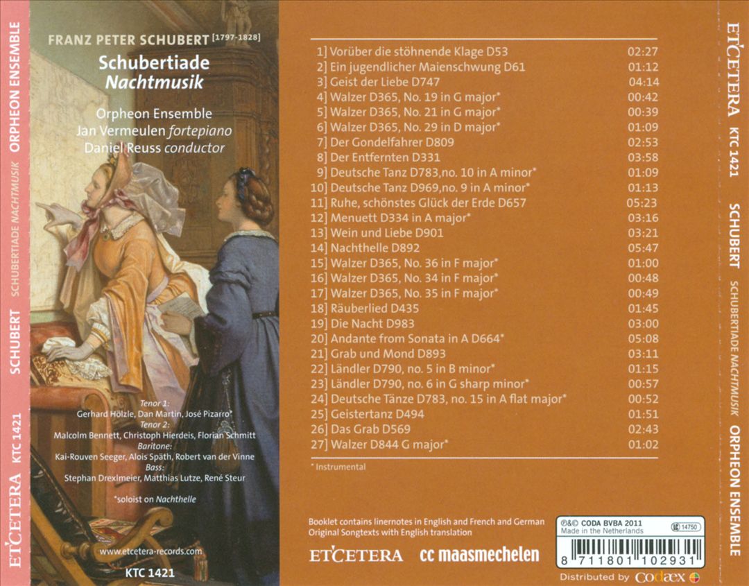 Franz Peter Schubert: Schubertiade Nachtmusik cover art