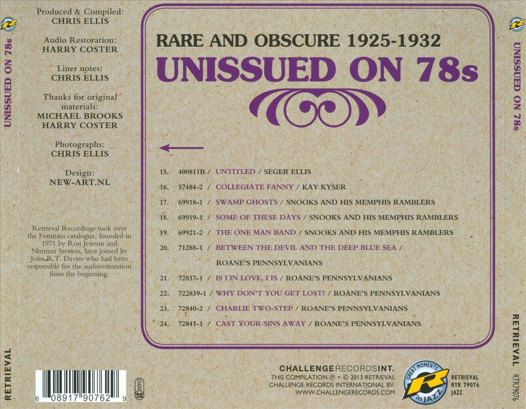 Unissued on 78s, Vol. 4: Rare and Obscure (1925-1932) cover art