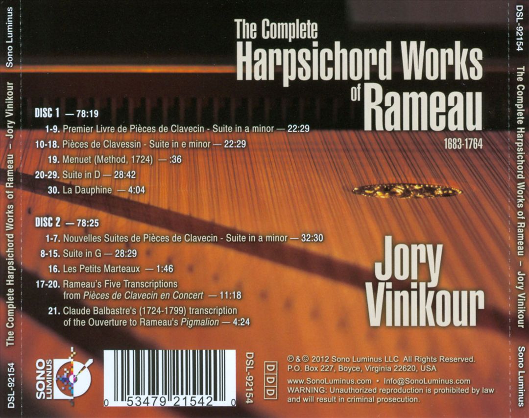 Rameau: Complete Harpsichord Works cover art