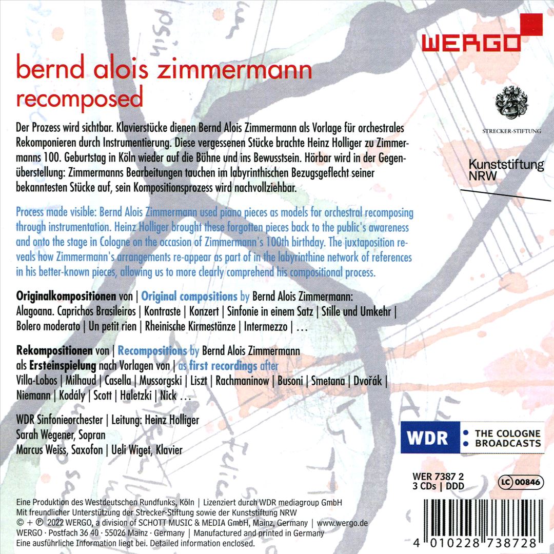 Bernd Alois Zimmermann: Recomposed cover art