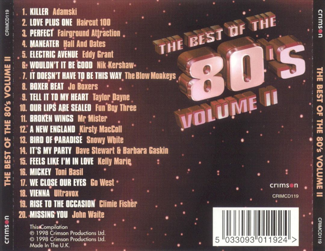 Best of the 80's, Vol. 2 [Crimson] cover art