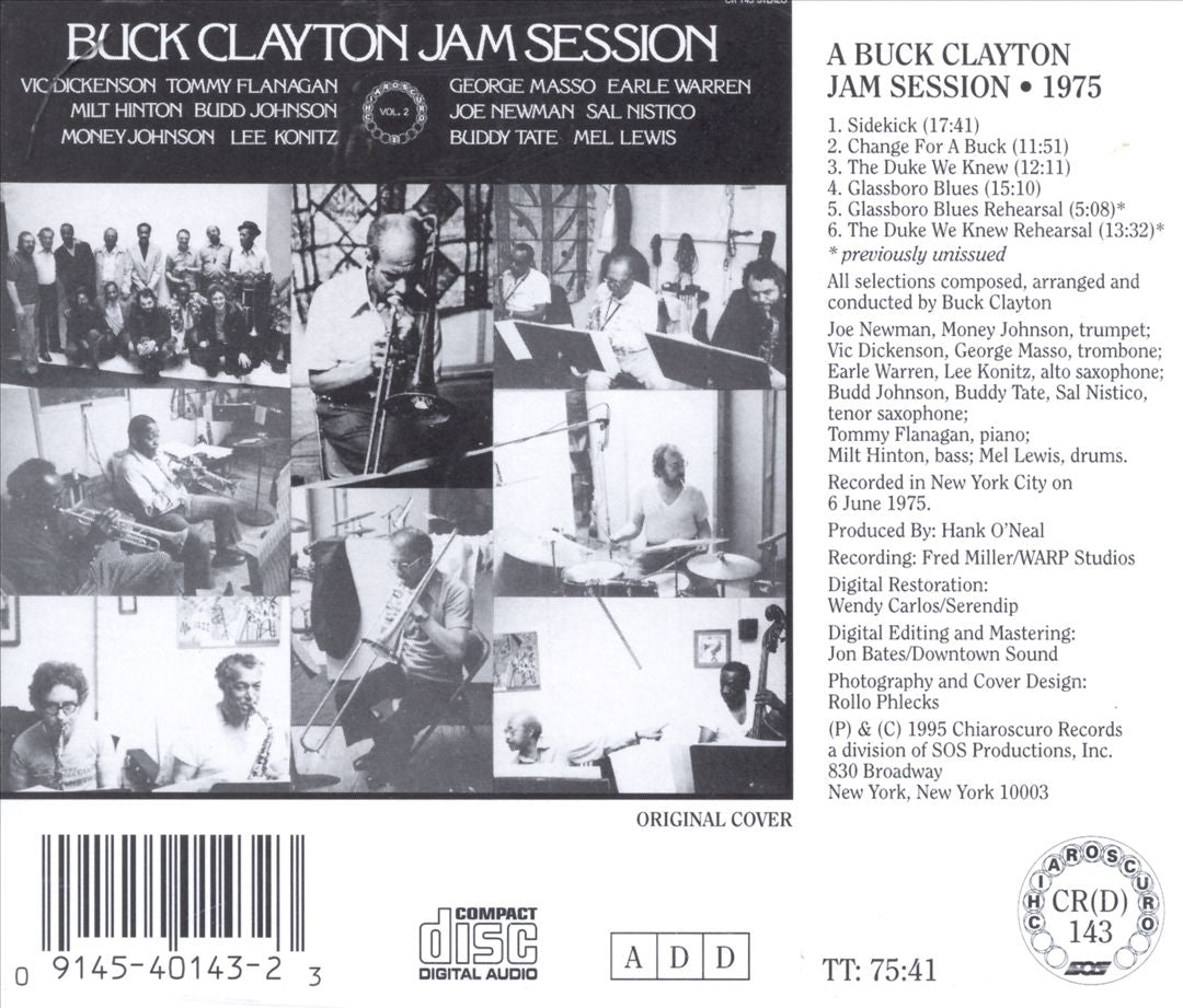 Buck Clayton Jam Session 1975 cover art