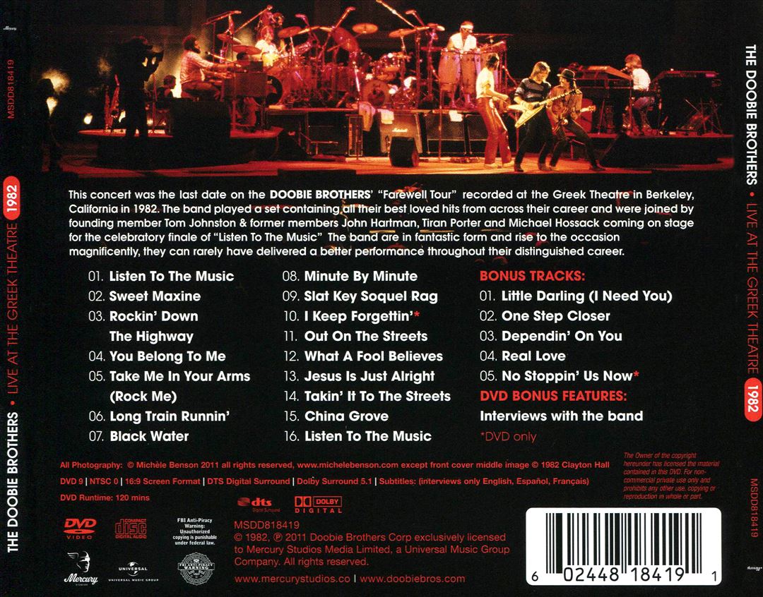 Live at the Greek Theatre 1982 cover art