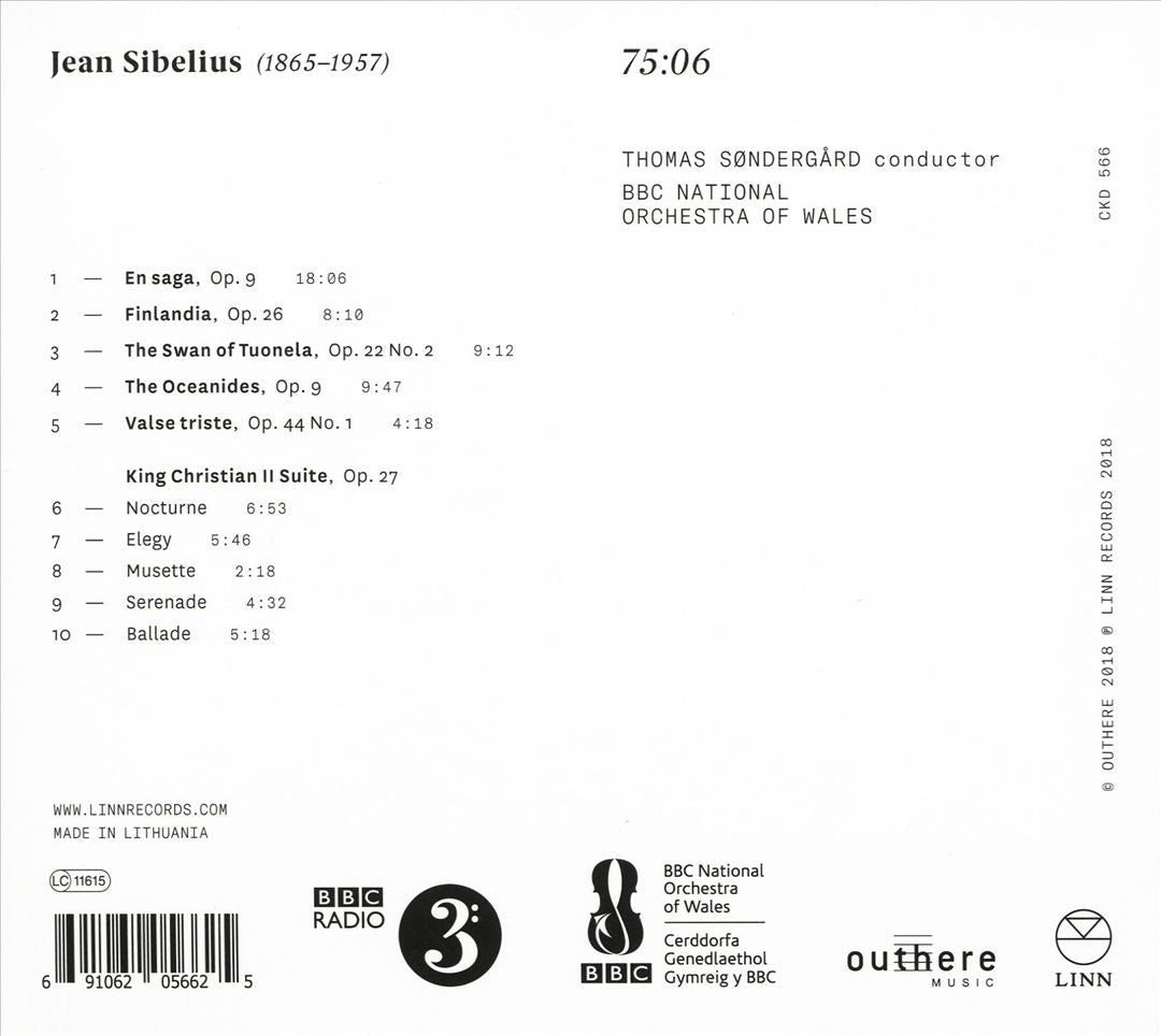 Sibelius: Finlandia; Swan of Tuonela; Oceanides; En saga; Valse triste cover art