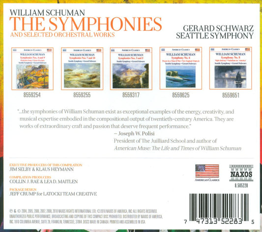 William Schuman: The Symphonies cover art