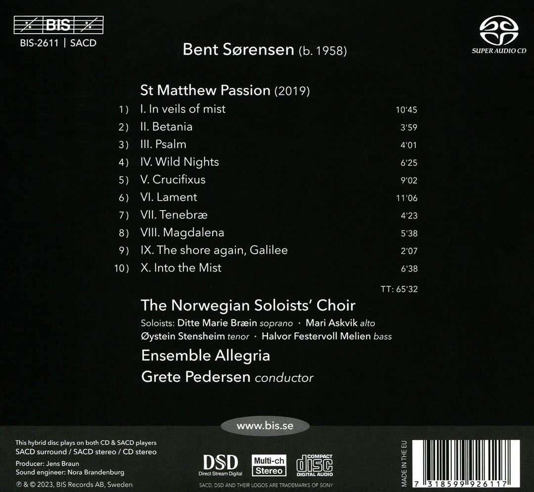 Bent Sørensen: St. Matthew Passion cover art
