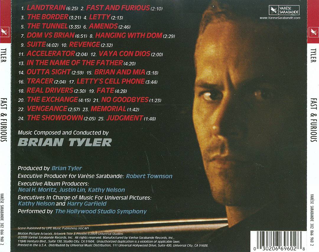 Fast & Furious [Original Motion Picture Score] cover art