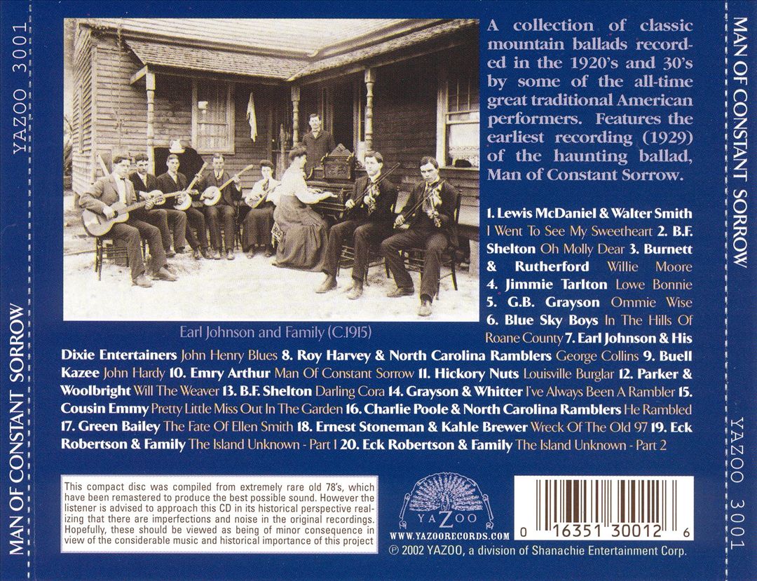 Man of Constant Sorrow and Other Timeless Mountain Ballads cover art