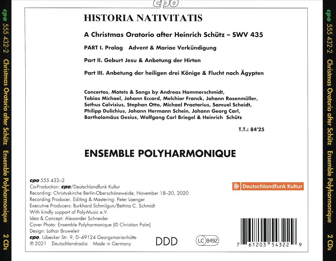 Historia Nativitatis: Heinrich Schütz - Christmas Oratorio after SWV 435 cover art
