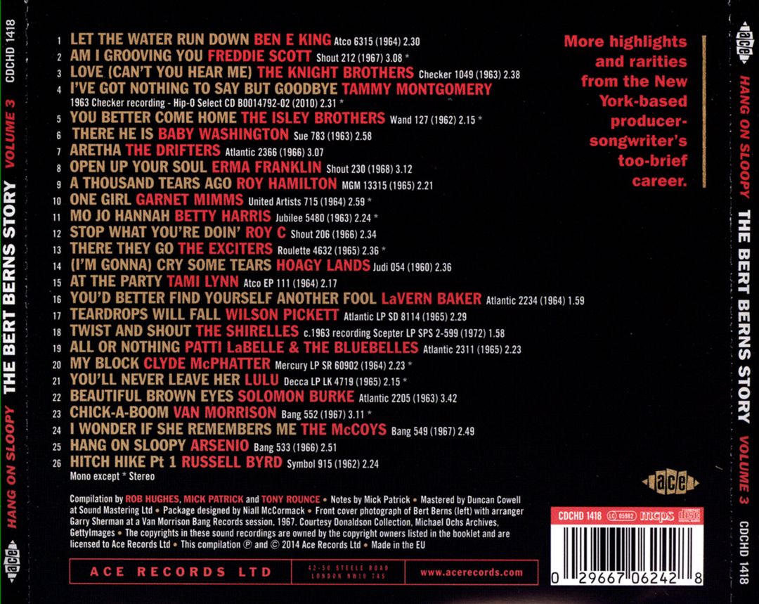 Hang on Sloopy: The Bert Berns Story, Vol. 3 cover art