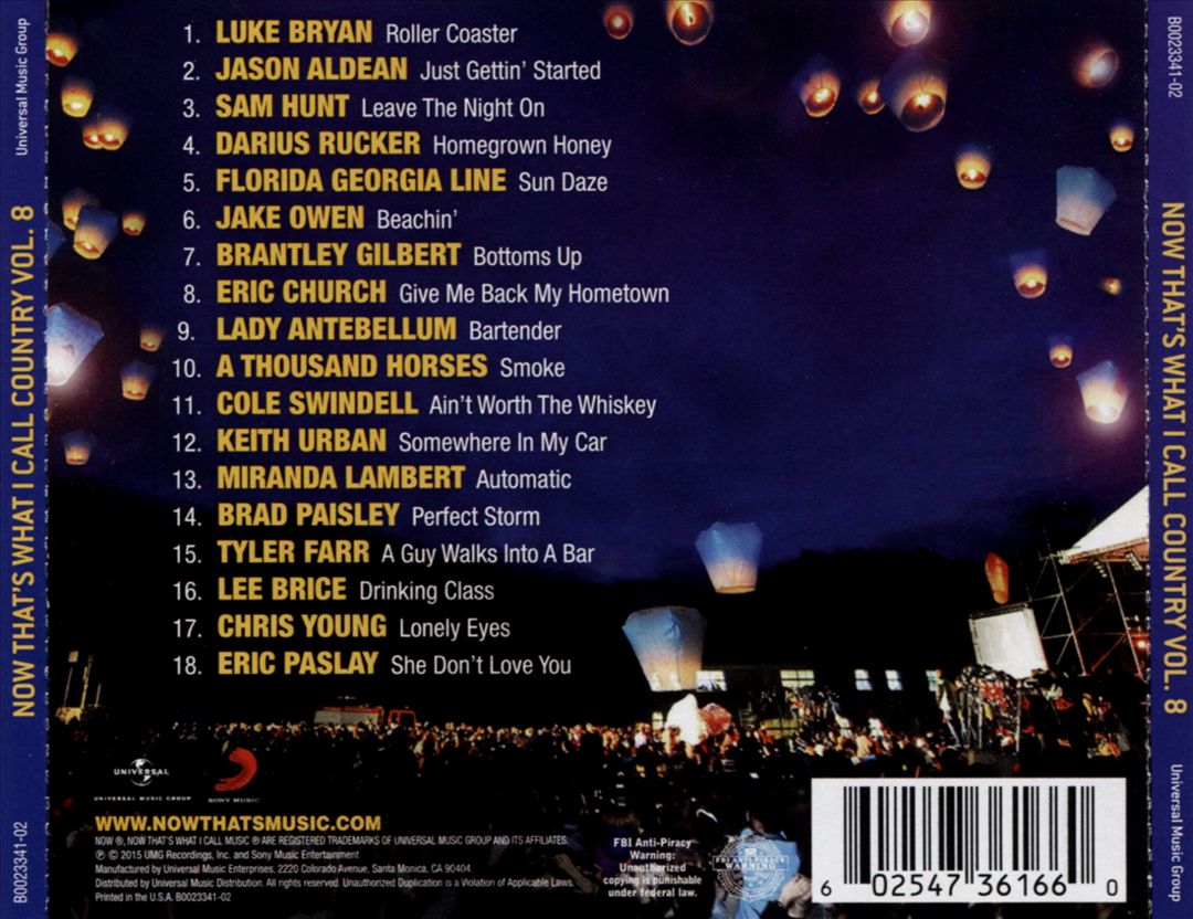 Now That's What I Call Country, Vol. 8 cover art