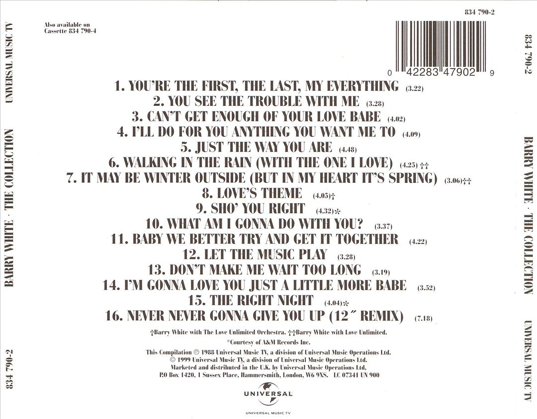 Barry White: The Collection cover art