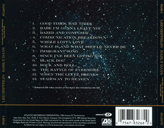 Early Days: The Best of Led Zeppelin, Vol. 1 cover art