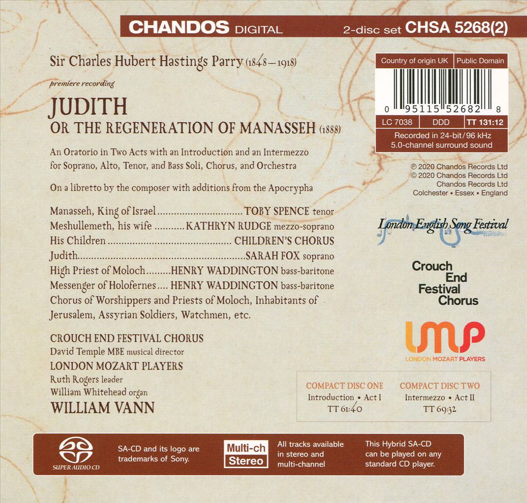 Parry: Judith cover art