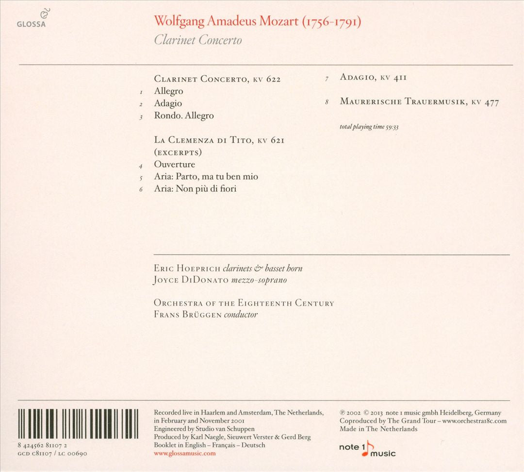 Mozart: Clarinet Concerto cover art