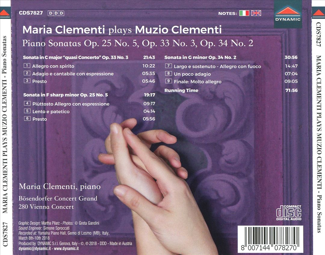 Maria Clementi plays Muzio Clementi: Piano Sonatas cover art