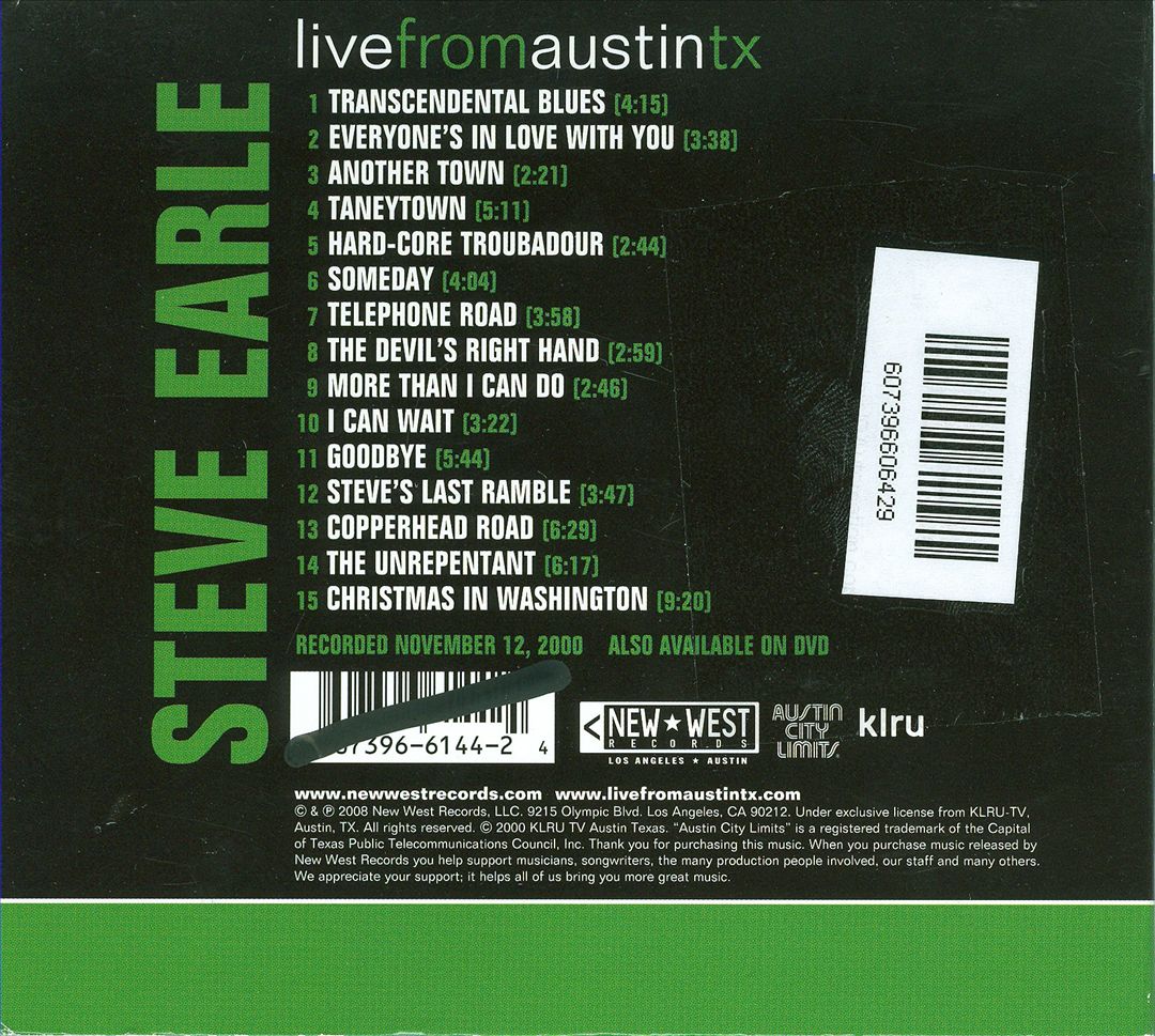 Live from Austin TX November 12, 2000 cover art