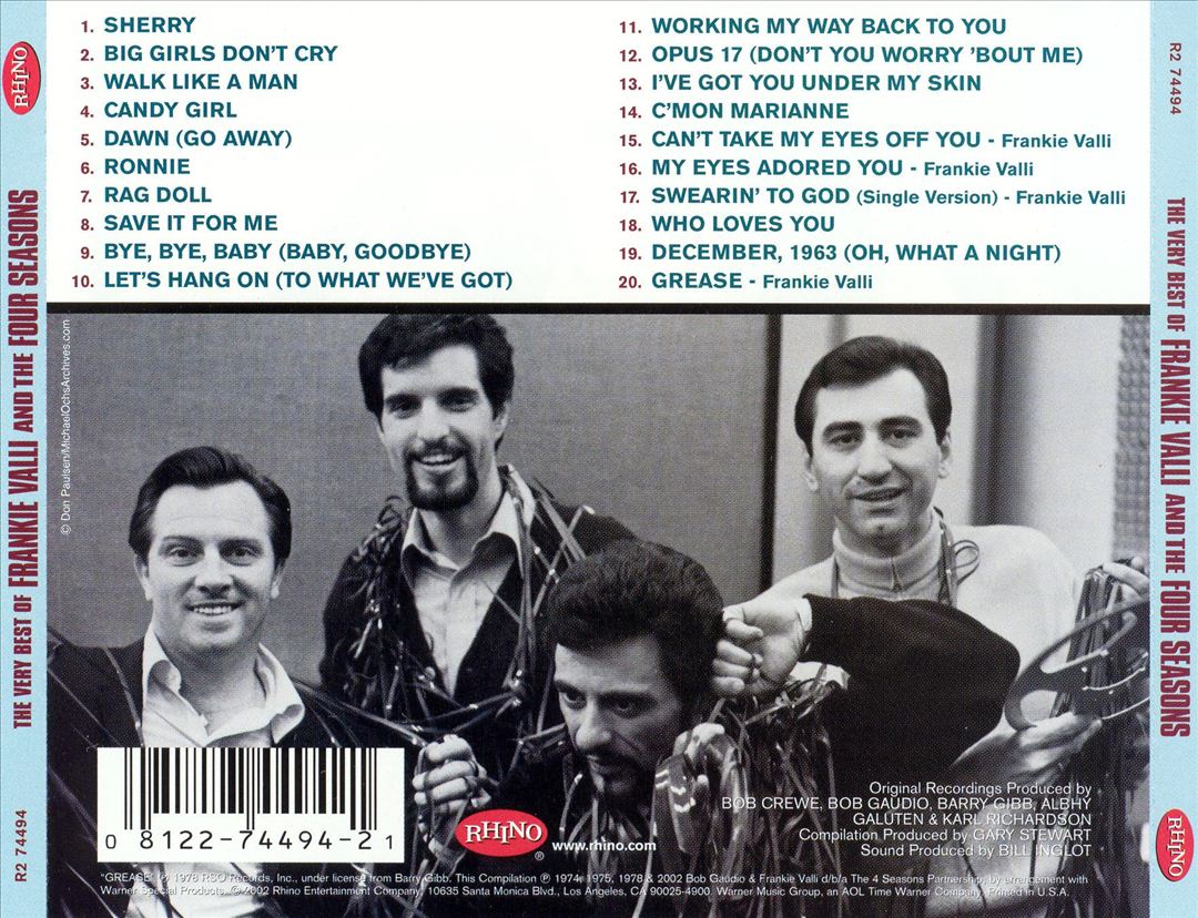 Very Best of Frankie Valli & the Four Seasons [Rhino 2002] cover art