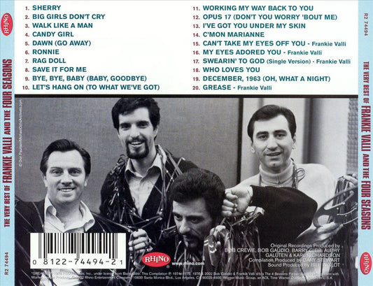 Very Best of Frankie Valli & the Four Seasons [Rhino 2002] cover art
