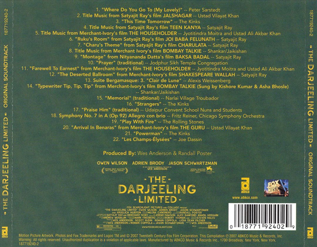 Darjeeling Limited [Original Motion Picture Soundtrack] cover art