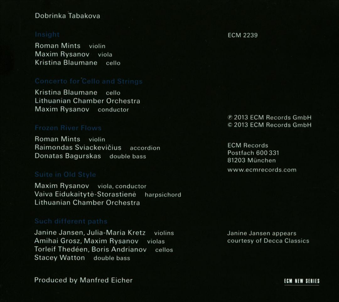 Dobrinka Tabakova: String Paths cover art
