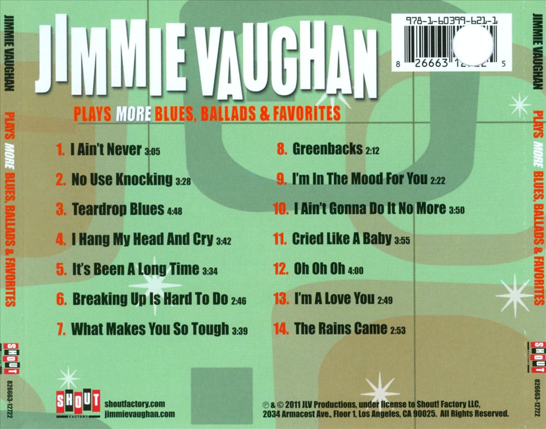 Jimmie Vaughan Plays More Blues, Ballads & Favorites cover art