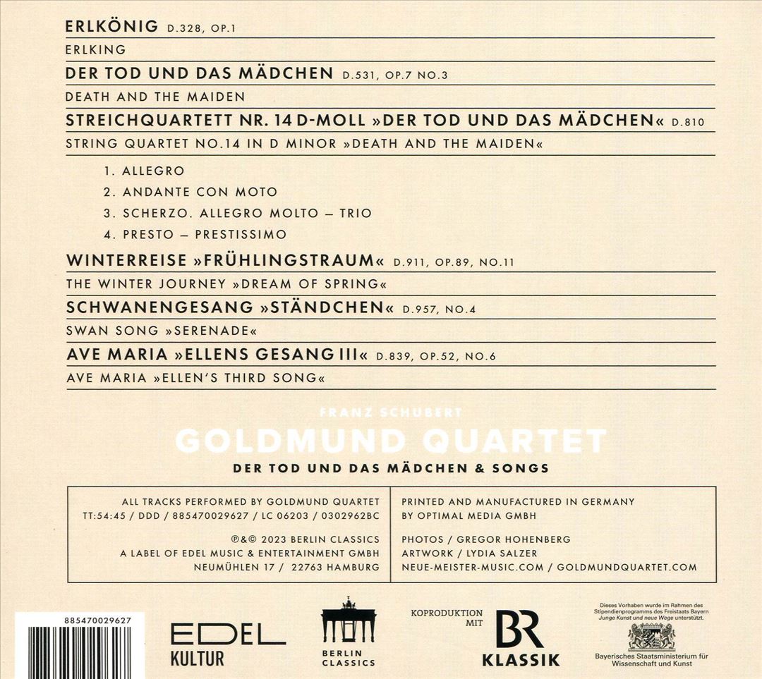 Franz Schubert: Der Tod und das Mädchen & Songs cover art