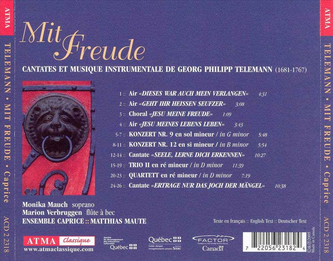 Telemann: Mit Freude cover art