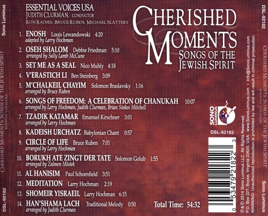 Cherished Moments: Songs of the Jewish Spirit cover art