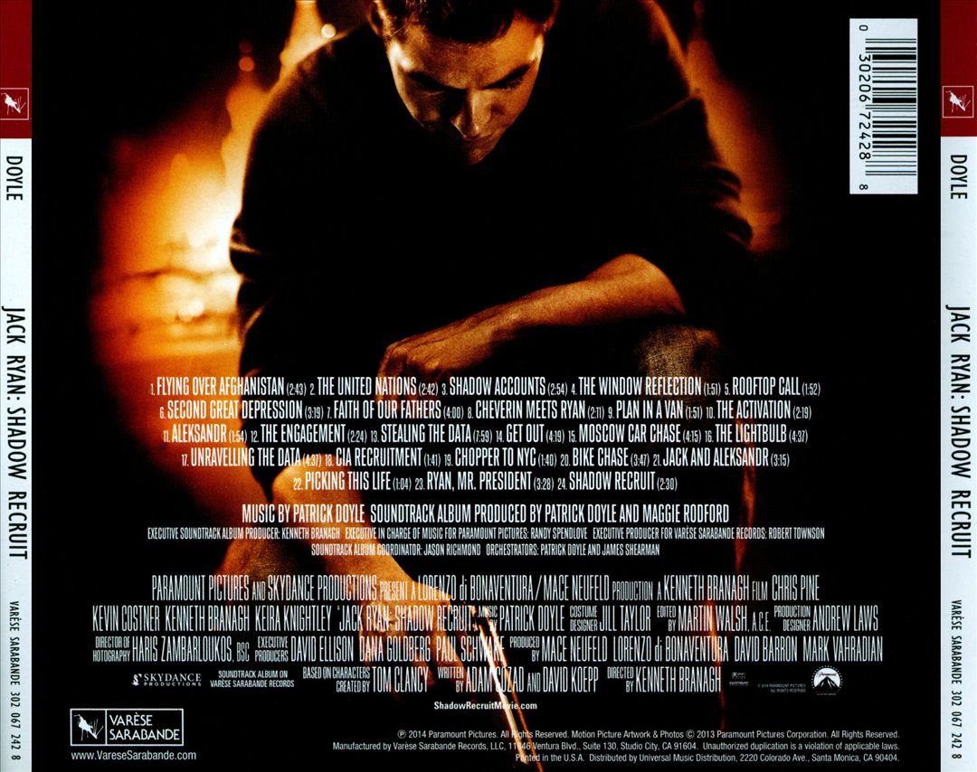Jack Ryan: Shadow Recruit [Music from the Motion Picture] cover art