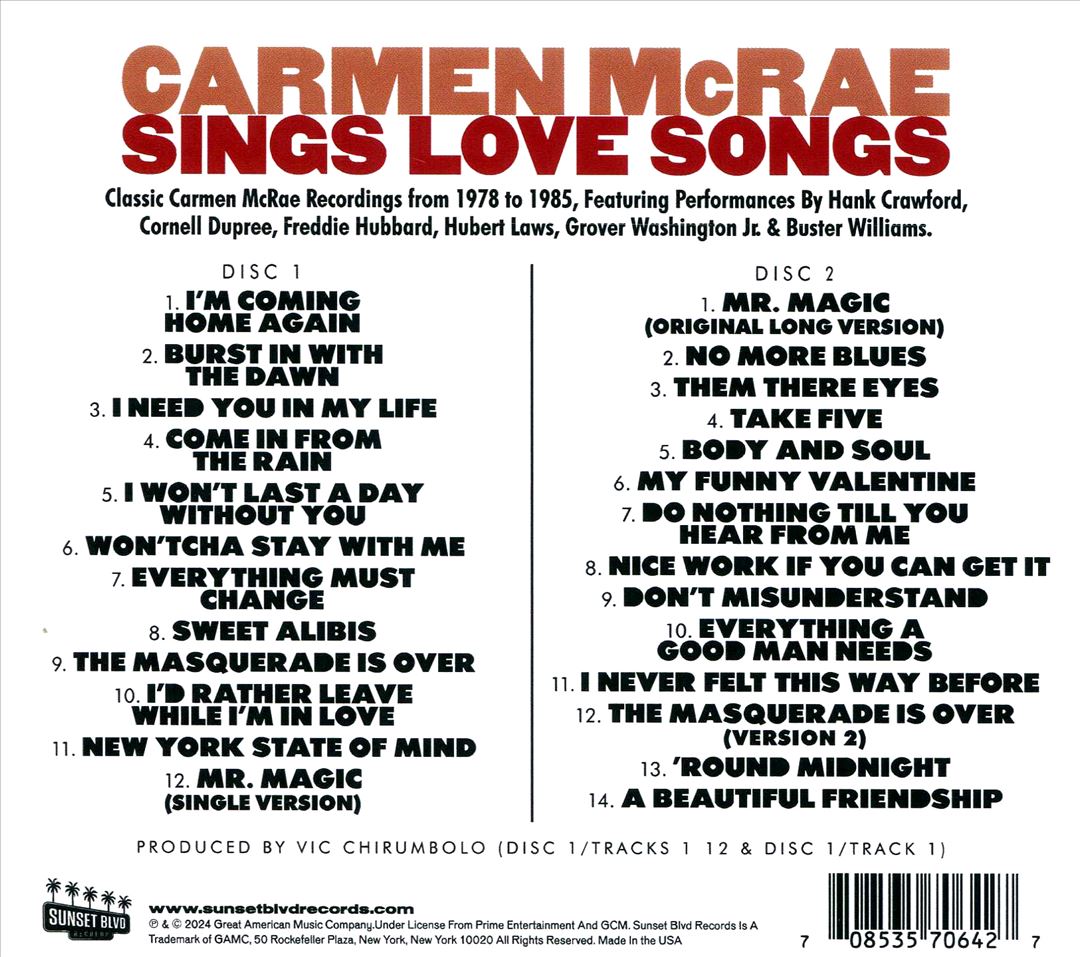 Sings Love Songs cover art