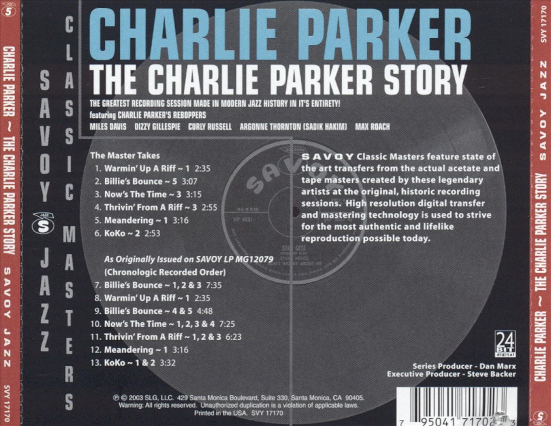 The Charlie Parker Story [Savoy 2003] cover art