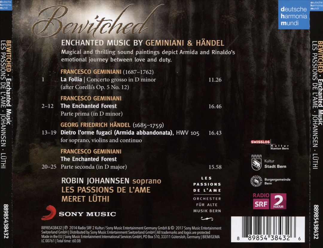 Bewitched: Geminiani, Händel cover art