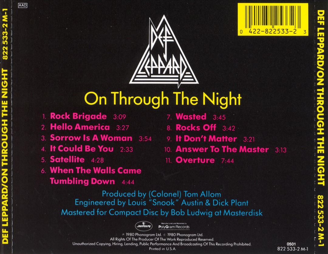 On Through the Night cover art