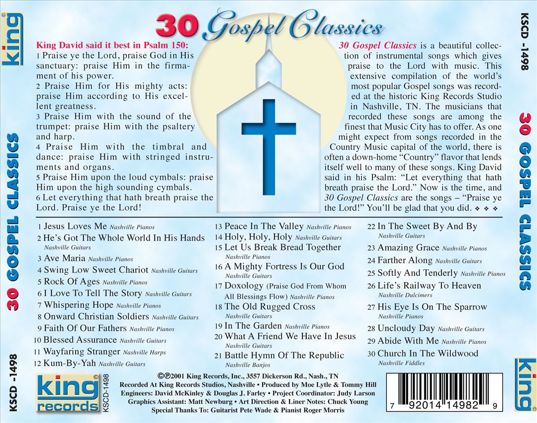 30 Gospel Classics [King] cover art