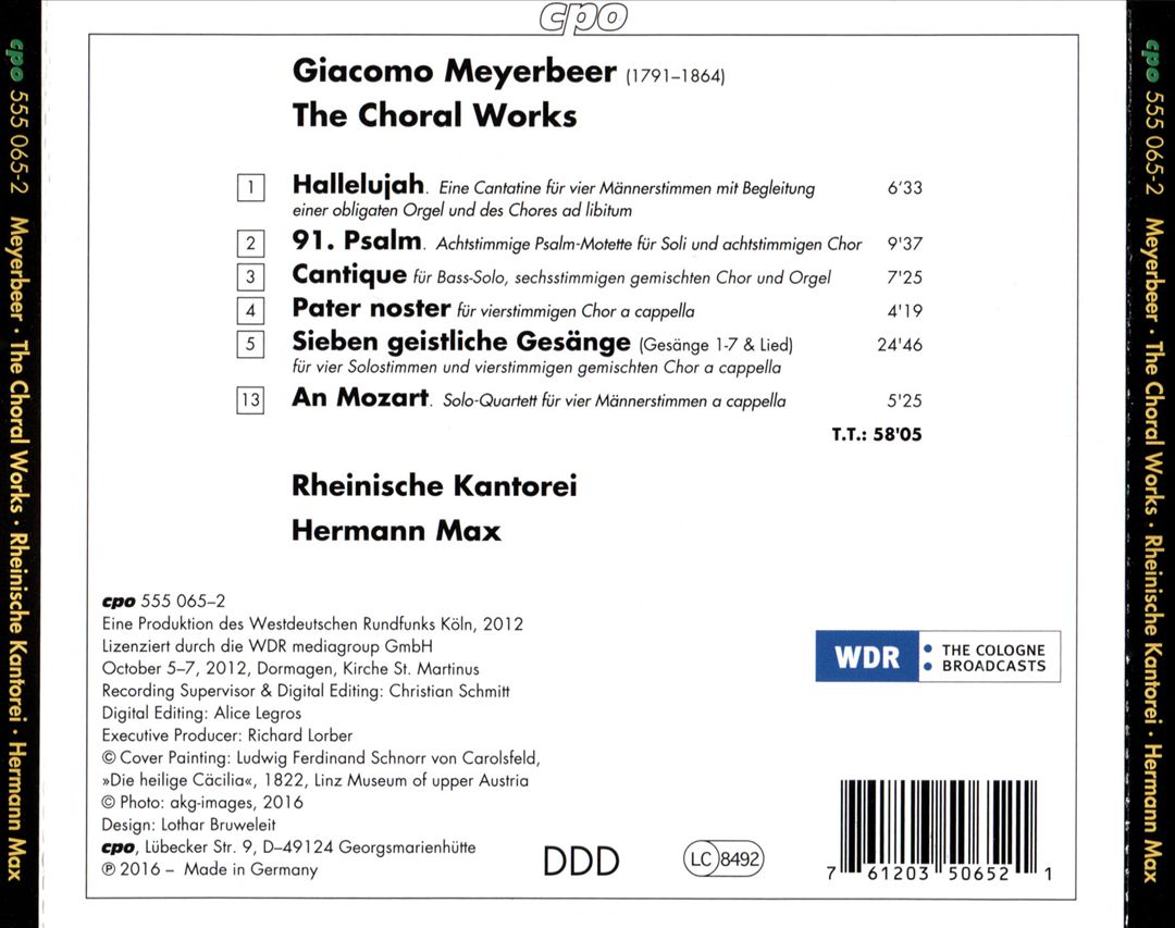 Meyerbeer: Hallelujah - The Choral Works cover art