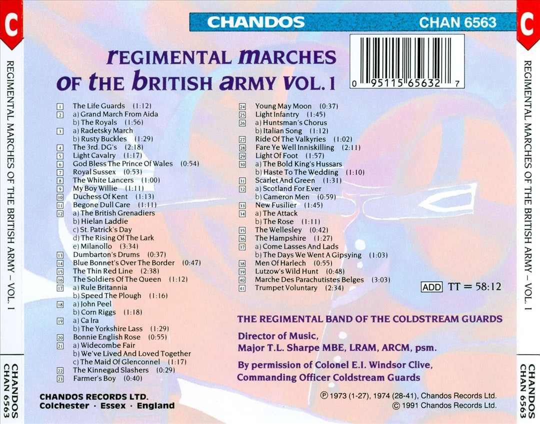 Regimental Marches of the British Army, Vol. 1 cover art