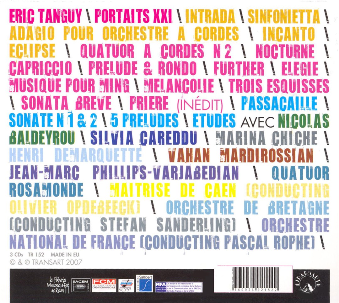 Eric Tanguy: Portraits XXI cover art