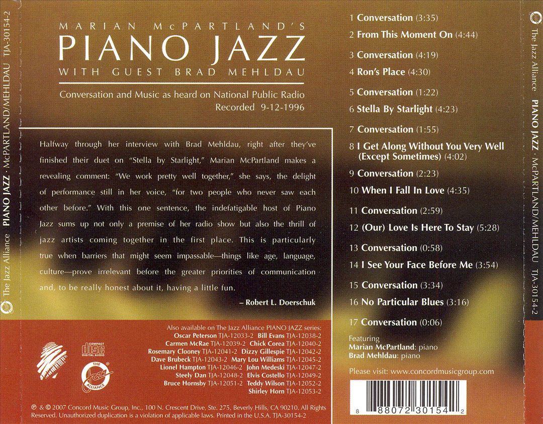 Marian McPartland's Piano Jazz (Radio Broadcast) cover art