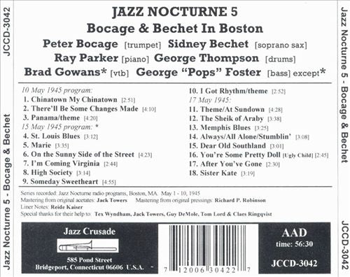 Jazz Nocturne 5: Bocage & Bechet in Boston cover art