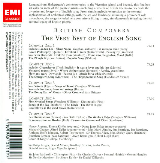 Very Best of English Song [6 CD] cover art