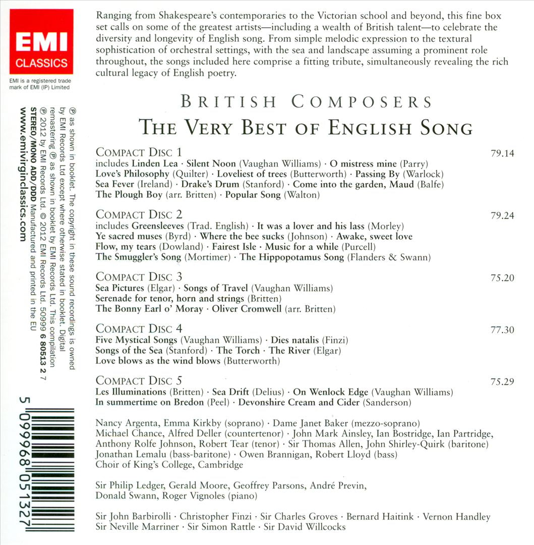 Very Best of English Song [6 CD] cover art