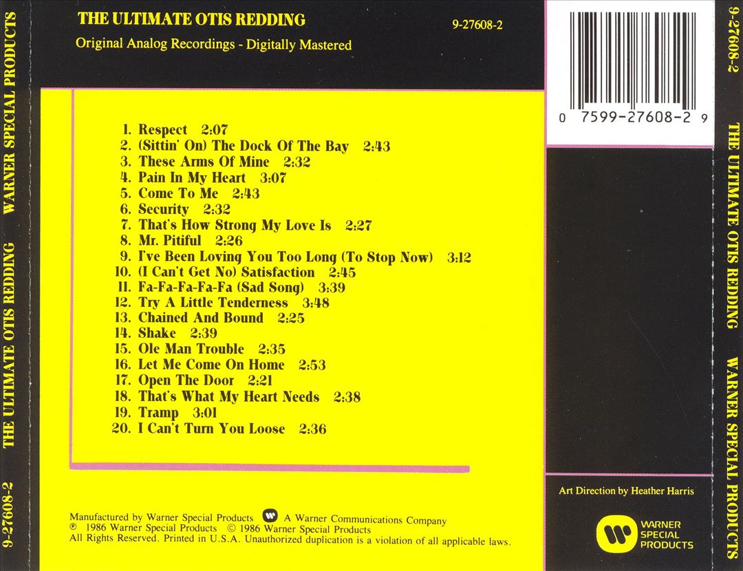 Ultimate Otis Redding cover art