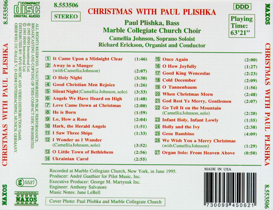 Christmas with Paul Plishka cover art