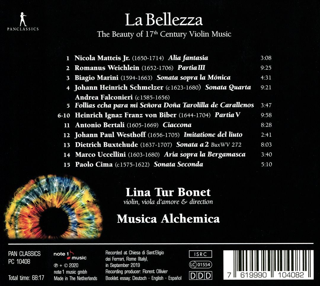 Bellezza: The Beauty of 17th Century Violin Music cover art