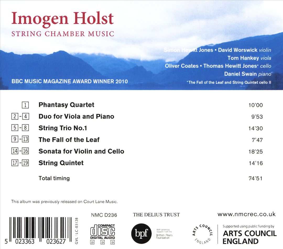 Imogen Holst: String Chamber Music cover art