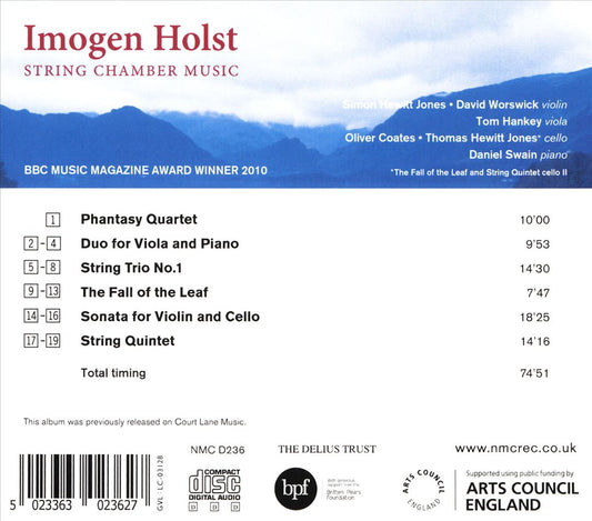 Imogen Holst: String Chamber Music cover art